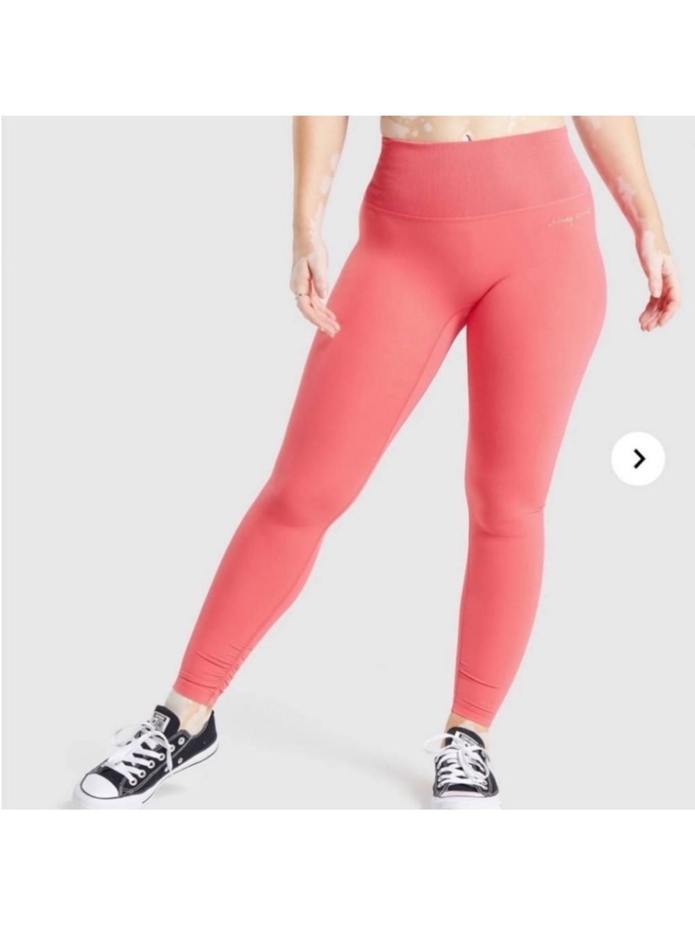 Gymshark Whitney Simmons V2 Cyber Red Leggings Size Medium - Picture 3 of 16